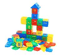 Set di di costruzione a forma di waffle - Pieni colorati di gambo ad interblocco, di gioco sensoriali modulari | Kit di costruttore educativo, strumento di impilamento pronto per i via