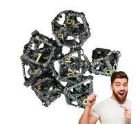 Set di di drago cavo - Collezione complessa di in metallo, da gioco decorativi, strumenti da tavola leggeri, Dices a tema fantasy | Per giocare ruoli da gioco f