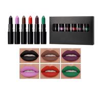 Set Di Di Halloween, Kit Per Labbra Per Trucco Scuro, Set Di Colori Per Labbra Nero, Aspetto Di Halloween E Drammatico, Usura Liscia E Duratura, Pezzi Da 4.2Gx6, Per Feste, Festival O