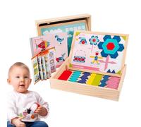 Set di di modelli, 210 pezzi di di legno magnetici multicolore per attività di apprendimento, giocattoli di matematica precoce di modelli per bambini, per bambini preescola