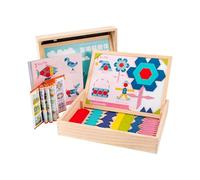 Set di di modelli - 210 pezzi di di legno magnetici multicolore per attività di apprendimento | Schede di forme e tavole per bambini, per bambini in età prescolare e giardino