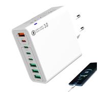 Set di di ricarica USB C, adatto per caricabatterie da parete a doppia porta di tipo C, caricabatterie portatile, caricabatterie rapido USB C, dispositivo di ricarica rapida multi-porta da 120