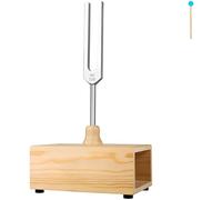 Set di diapason da 528 Hz con scatola di risonanza, diapason in lega di alluminio con risuonatore e mazzuolo in pino, per meditazione, yoga e relax, strumento di risonanza chiara
