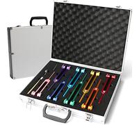 Set di diapason per la guarigione dei chakra, set di 8 diapason ponderati, tra cui 7 diapason chakra e 1 diapason per la guarigione, accordatura del biocampo umano, yoga, meditazione