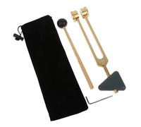 Set Di Diapason Set di sfere for diapason da 128 Hz con martello riflesso a percussione triangolare for il massaggio sonoro(Gold)