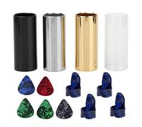 Set di Diapositive per Chitarra in Metallo, Set di Plettri per Dita in Plastica con Dita in Plastica per Chitarra con Scatola di ImmagazzinaggioAccessori universali per chitarra