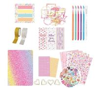 Set di diari creativi, kit per scrapbooking e diario, kit di artigianato artistico per scrapbooking e diario, diario multifunzionale per ragazze, creativo e kit per bambini dai 4 anni in su