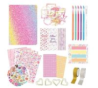 Set di diari creativi, kit per scrapbooking e diario, kit di artigianato artistico per scrapbooking e diario, diario creativo multifunzionale per ragazze dai 4 anni in su
