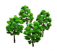 Set di dieci alberi modello 8 cm compatibili con Ho Scale treno ferrovia layout Wargame Scenery Miniature Diorama forniture da costruzione