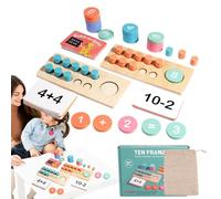 Set di dieci cornici in legno - Giochi di matematica, materiale didattico per bambini di 3-5 anni