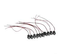 Set di dieci lampadine precablate da 10 mm, luce costante da 12 V, con cavi da 20 cm, colori rosso, bianco, blu, giallo, 6000-8000 MCD luminosità per illuminazione modello (blu)