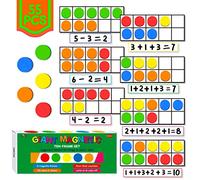 Set di dieci telai magnetici, inclusi 5 telai (non scavati) e 55 dischi colorati (versione aggiornata per frigorifero e da portare a mano).