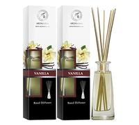 Set di Diffusori a Vaniglia 2x100ml - Bastoncini Profumati - Profumo Ambiente - Diffusore di Aromi - Buon Profumo - Deodorante per Camera da Letto - Fragranza a Lunga Durata