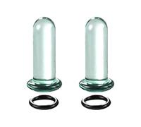 Set di dilatazione per orecchio di vetro Single Flare Plugs per orecchie con anelli o dilatatori gioielli per donne e uomini alla moda