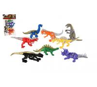 set di dinosauri in plastica 8 pezzi 14-17 cm in sacchetto