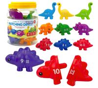 Set di dinosauri Montessori per l'apprendimento di numeri e colori