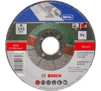 Set di dischi da taglio Bosch con bordo smussato per metallo 115mm 5 pz