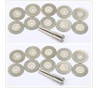 Set di dischi da taglio diamantati da 12/24 pezzi con albero for la creazione di gioielli e l'artigianato - Utensili rotanti a fetta sottile da 20 mm(24pcs Set)