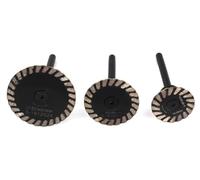 Set di dischi da taglio diamantati in 3 pezzi da 30-50 mm, lama for incisione con gambo da 6 mm for piastrelle, marmo, cemento, ceramica, uso bagnato/secco(3Pcs/Set)