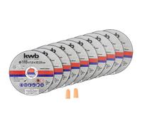 Set Di Dischi Da Taglio KWB 712021 115Mm 10 Pz Extra Sottile Per Acciaio E Inox