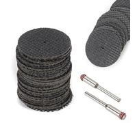 Set di dischi da taglio rinforzati in fibra di vetro, 27 pezzi, mandrino da 1/8 di pollice per utensili rotanti per il taglio di metalli, acciaio, plastica, legno, ceramica, diametro 32 mm