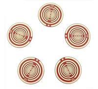 Set di dischi energetici polarizzati per sollievo naturale dal dolore e benessere, oscillatori multi-onda per mal di testa e dolori muscolari, guscio in ABS con tracce in rame, 10 cm (rosso)