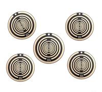 Set di dischi energetici polarizzati per sollievo naturale dal dolore e benessere, oscillatori multi-onda per mal di testa e dolori muscolari, guscio in ABS con tracce in rame, 10 cm (nero)