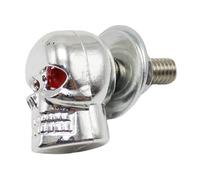 Set di dischi per moto - 4 pezzi di fissaggio antifurto con tappi decorativi per teschio | Bulloni in metallo ad alta resistenza, targhe sicure, compatibili diversi modelli di moto