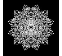 set di disegni di mandala floreali nuova arte mandala Adesivi incisi 42x42cm Vetrine Bianco