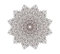 set di disegni di mandala floreali nuova arte mandala Adesivi incisi 67.2x67.2cm Cultura del tatuaggio Caffè