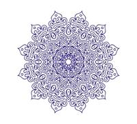 set di disegni di mandala floreali nuova arte mandala Adesivi incisi 67.2x67.2cm Decorazione carrozzeria auto Blu scuro