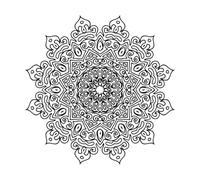 set di disegni di mandala floreali nuova arte mandala Adesivi incisi 67.2x67.2cm Selezione multicolore Nero
