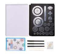 Set di disegno a stencil fai da te con penna a sfera modello cerchio righello geometrico per bambini in età prescolare ragazze studente bambini scuola casa aula