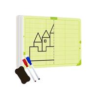 Set di Disegno di simmetria: Cartone Ispessito Strumento di Arte educativa 14x10 cm | Kit Pittura per Bambini con apprendimento STEM, abilità motorie, Sviluppo di concentrac