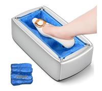Set di dispenser automatici for copriscarpe con 200 copriscarpe monouso in plastica con fibbia a T antiscivolo, copristivali impermeabili, antipolvere, taglia unica for casa, ufficio, fabbrica, ospeda