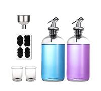 Set Di Dispenser Di Risciacquo In : 2 Bottiglie Di Smerigliato Con Ugelli Versatori | Include Imbuto, 2 Bicchieri Di Ciuccio E 4 Etichette | Bottiglia Di Risciacquo Ocarico Ricaricabile