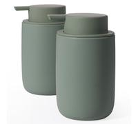 Set di dispenser per sapone Autumnlife Verde, 2 pezzi, Dispenser per sapone e detersivo per la cucina, con grande pompa e etichetta, ricaricabile, Dispenser per sapone adatto per cucina, bagno, piano