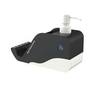 Set di Dispenser per Sapone da Bagno 3 in 1 - Nero Con Porta Spazzolino e Dentifricio