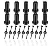 Set di distanziali per porte scorrevoli da fienile, 10 pezzi, include ancoraggi da parete, viti, bulloni per collegamento a binario e stabilità, set di distanziali da parete