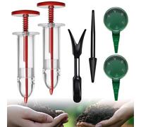 Set di Distributori di Semi, 6 Pezzi Dispenser di Semi Manuale, Mini Seminatrice Giardino, Distributore di Semis Portatile, Mini Seedmaster Strumento, per Fiori, Verdure e Altre Piante (A)