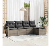 Set di divani 5 pz Grigio polyrattan