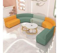 Set di divani a forma curva per il tempo libero creativo in ufficio, per la reception o lo spazio di lavoro collaborativo