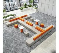 Set di divani componibili, curvi, per sala d'attesa e sala clienti, design innovativo per spazi moderni, mobili confortevoli ed eleganti