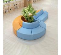 Set di divani curvi ultra-comfort for ufficio - Seduta morbida for studio danza, sala amministrativa, area reception, centro commerciale e zona d'attesa dell'opera(E)