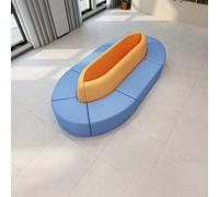 Set di divani curvi ultra-comfort for ufficio - Seduta morbida for studio danza, sala amministrativa, area reception, centro commerciale e zona d'attesa dell'opera(D)