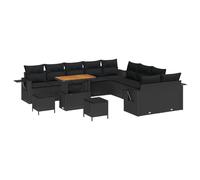 vidaXL Set da Giardino modulare da 5 Pezzi con Cuscini, Resistente ai Raggi UV, in Rattan polimero Nero, Ideale per Rilassarsi e sedersi all'aperto, Perfetto per Patio, terrazze, bistrò, pranzi all'