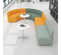 Set di divani da ufficio dalla forma unica curva, modulari creativi, per il tempo libero, per salotto, sala pausa o reception, design moderno
