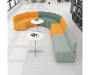 Set di divani da ufficio dalla forma unica curva, modulari creativi, per il tempo libero, per salotto, sala pausa o reception, design moderno