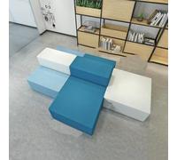 Set di divani modulari for reception for ufficio, mobili da seduta dal design semplice ed elegante for hall aziendale, area di attesa, lounge, sala conferenze, centro business, spazio pubblico(C)