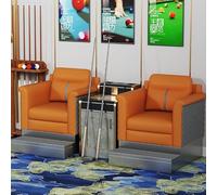 Set di divani Spettatore per sala da biliardo, tavolo da biliardo rialzato, sedia per guardare il salotto con mobile laterale di ricarica, tre posti per sala giochi e club ricreativo